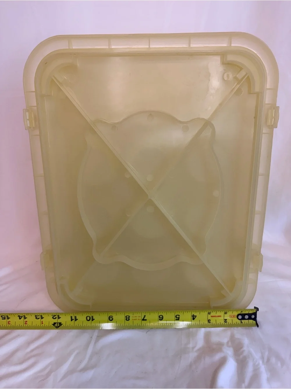 Stackable Yellow Plastic Cup Cake/Dessert Carrier with Handle